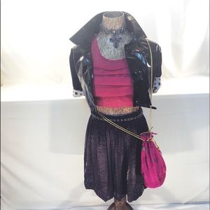 French black twirl skirt